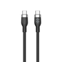 Кабел за пренос на данни и зареждане Hyper®, USB Type-C към USB Type-C, бързо зареждане 240 W PD, трансфер на данни 480 Mbps, дължина 1M, черен