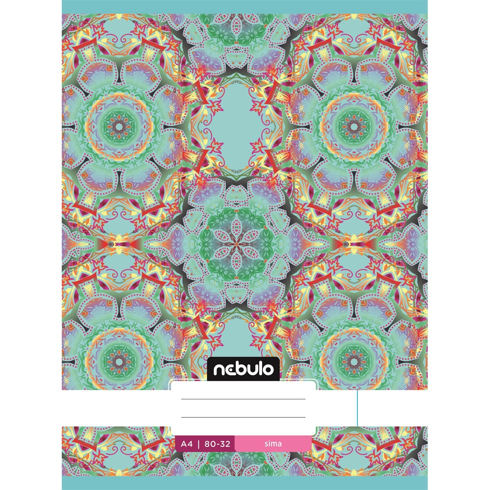 Nebuló Füzet, A4, sima, 80-32, L-Design minták, 12 db/csomag (SI-LD-A4) (SI-LD-A4)