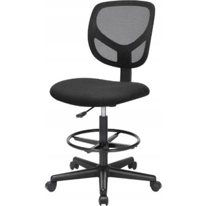 Hálós Irodai szék, forgó szék ülésmagasság 55-75 cm, Fekete