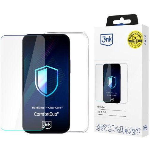SADA 3MK COMFORTDUO CLEAR HARDGLASS + CLEAR CASE PRE GOOGLE PIXEL 9 PRO XL