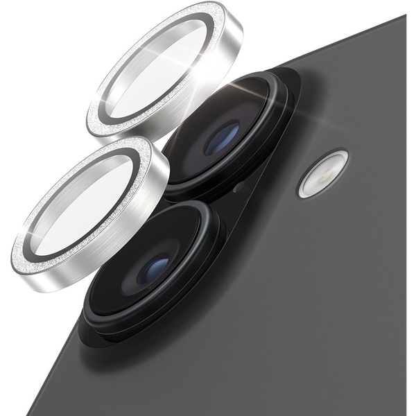 PanzerGlass ® Hoops® Glitter Silver Camera Lens Protector iPhone 17 | iPhone 16 | 16 Plus Pellicola proteggischermo trasparente Apple 1 pz