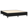 Pat box spring cu saltea, negru, 180x200 cm, catifea