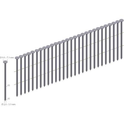 coil körmök 6000 db Prebena CNW28/65BK (CNW28/65BK)