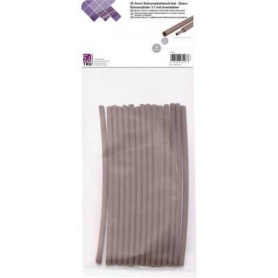 TRU COMPONENTS T1902CA027 Zsugorcső készlet Barna 3 mm Zsugorodási arány:3:1 15 db (T1902CA027)