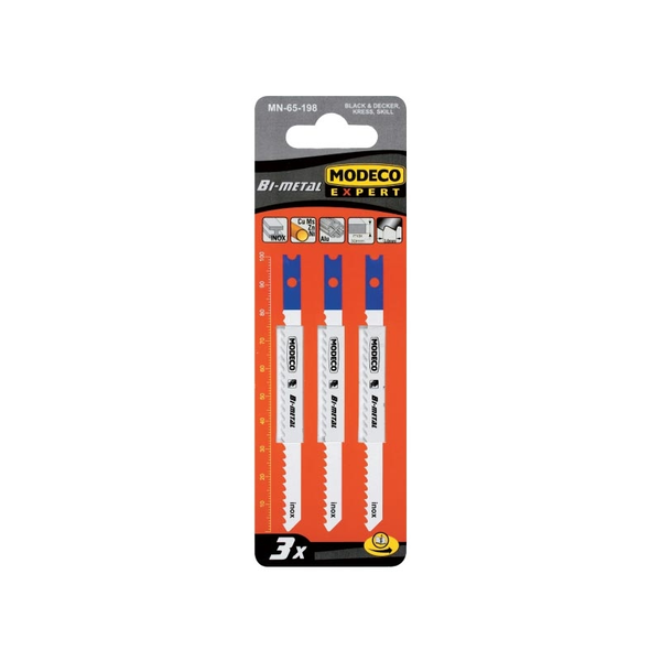  Modeco Brzeszczoty do wyrzynarek typu U 100x3mm PCV cięcie wzdłuż - MN-65-198