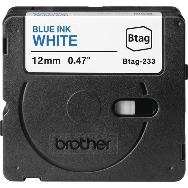 Brother BTAG-233 címkéző szalag Fehéren kék