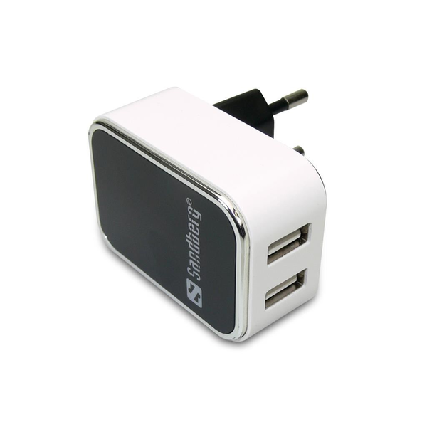 Sandberg 440-57 Caricabatterie per dispositivi mobili MP4, Smartphone, Tablet Nero, Bianco AC, USB Interno
