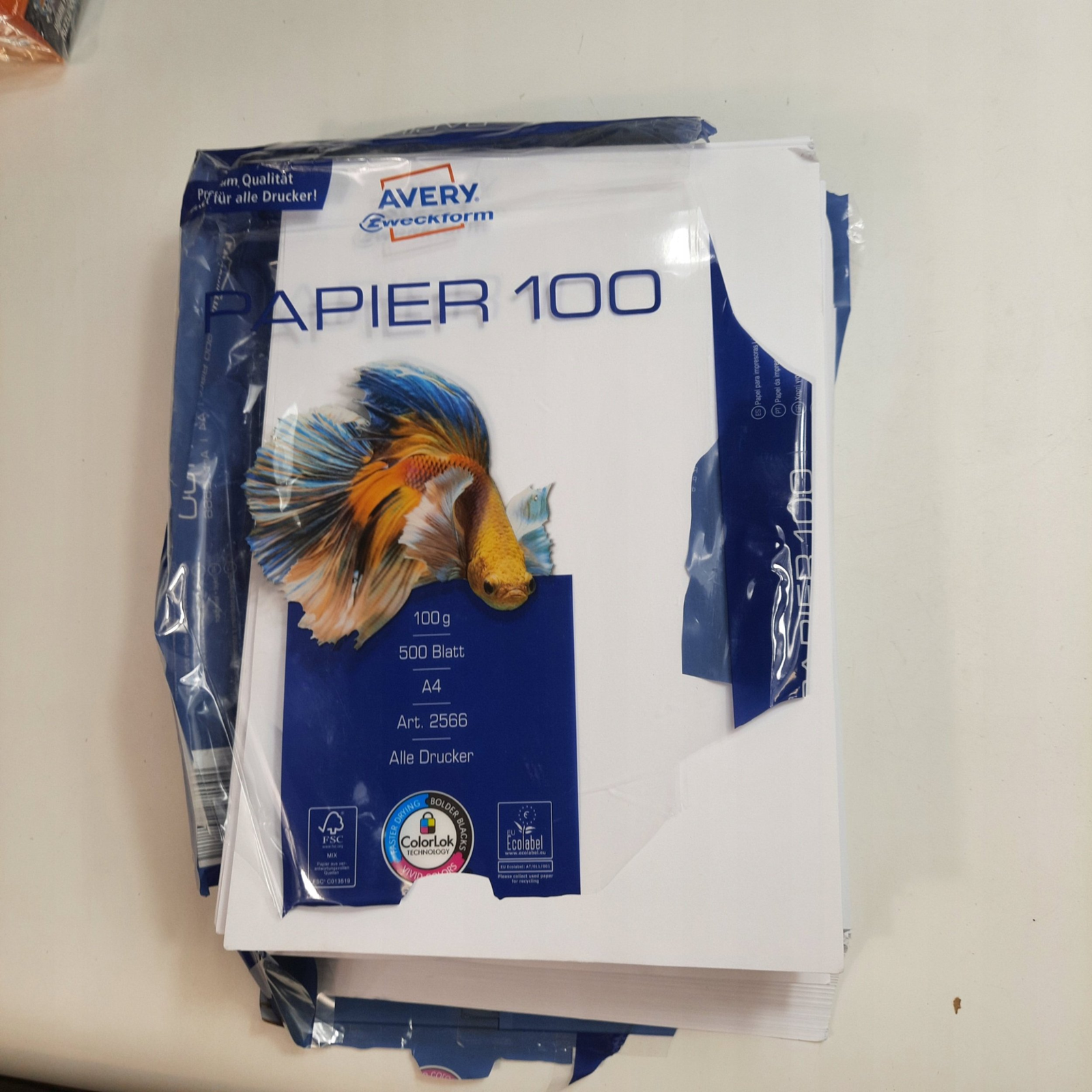 Avery-Zweckform PAPIER 100 Premium Quality Paper 2566 Univerzális nyomtatópapír, másolópapír DIN A4 100 g/m² 500 lap Magasfehér (2566)
