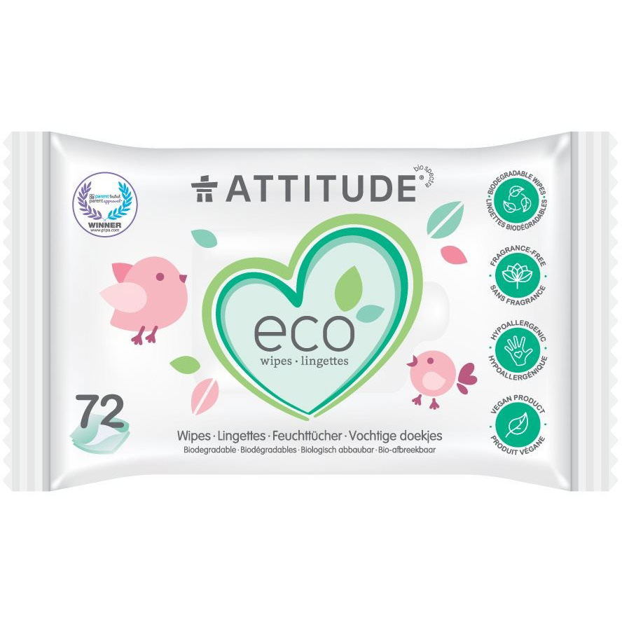 ATTITUDE Illatmentes nedves törlőkendő babák számára (72 db) (626232170009)