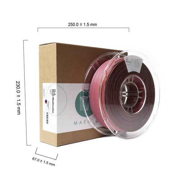 Maertz PLA Matt nyomtatószál 1.75mm, 1kg matt sötét színátmenetes (PMMA-1012-009)