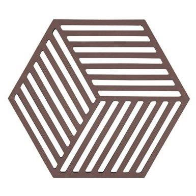 ZONE Denmark Hexagon Hőálló edényalátét, csokibarna (12426)