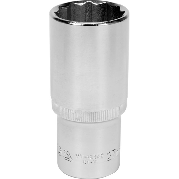 YATO Hosszú dugókulcs 12 szögletű 1/2" 27 mm CrV
