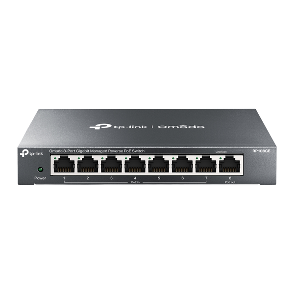 TP-Link TL-RP108GE netværksswitch Administreret L2 Gigabit Ethernet (10/100/1000) Strøm over Ethernet (PoE) Sort