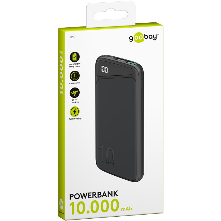 Powerbanka Goobay 10000 mAh černá (53936)