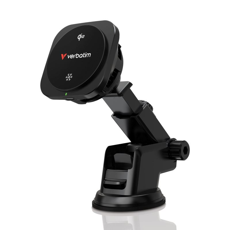 Verbatim CND-02 Wireless autós Qi töltő / tartó 15W - Fekete (31861)