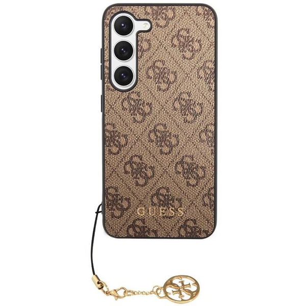 Husa de protectie Guess 4G Charms pentru Samsung Galaxy S23, Maro