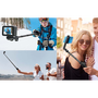 Селфи стик Telesin за спортни видеокамери GoPro, USB-C, 65 mAh, Алуминий, Регулируем, 60 см, Включено дистанционно управление, Черен