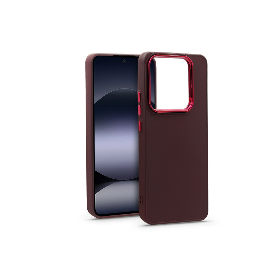 Haffner Frame szilikon tok - Xiaomi Redmi Note 14 4G/Note 14 5G - bíbor (HF367649)