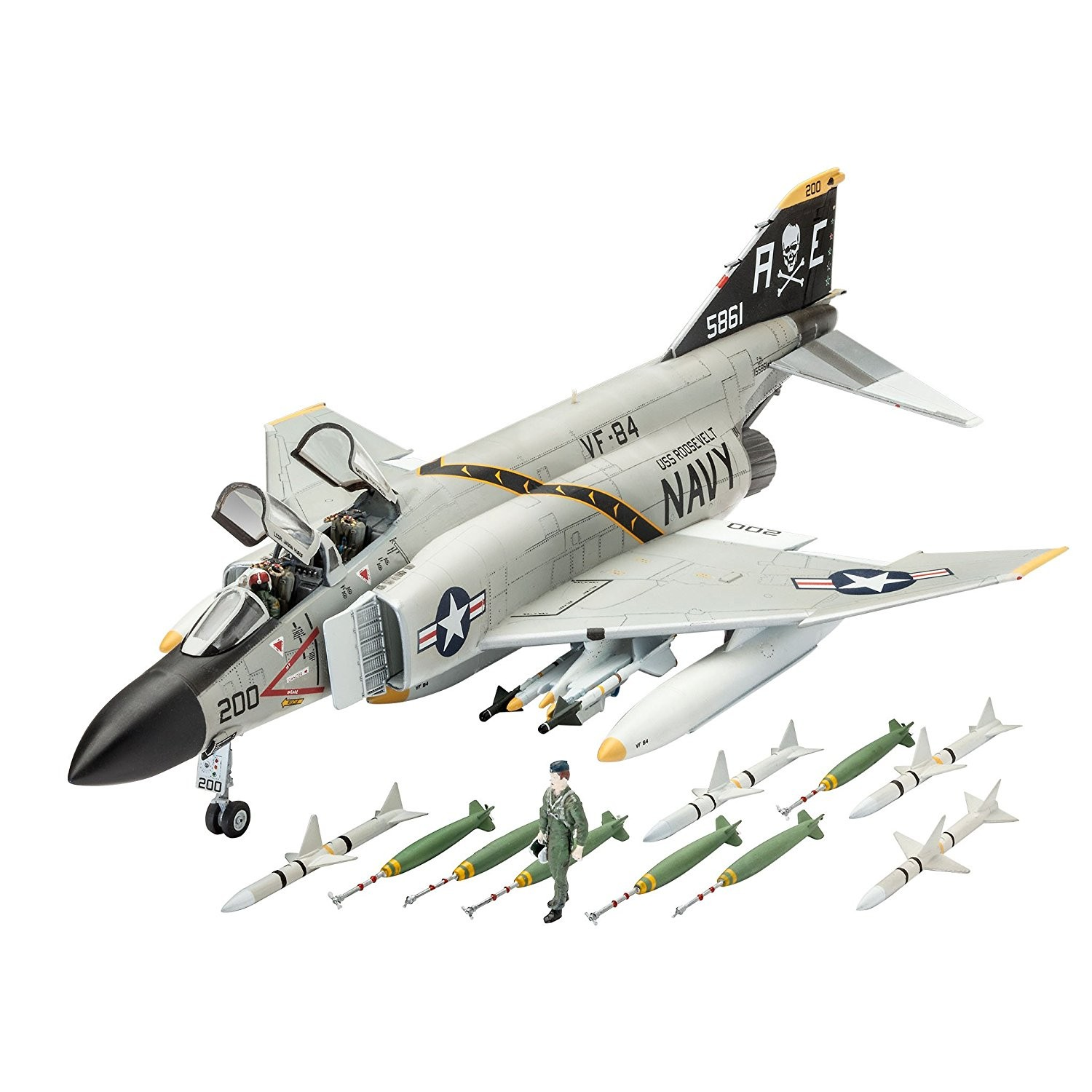 Revell F-4J Phantom US Navy vadászrepülőgép műanyag modell (1:72) (03941)
