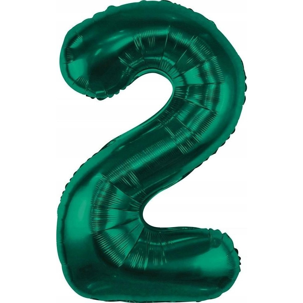 Szám Fólia Lufi - 2-es, 85 cm, Zöld (585164)