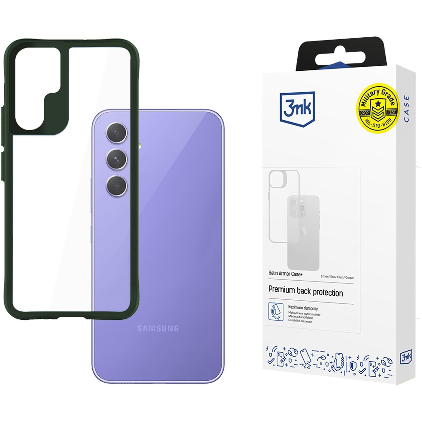 3MK Satin Armor Case+ Samsung Galaxy A54 5G zöld tok (5903108568197)