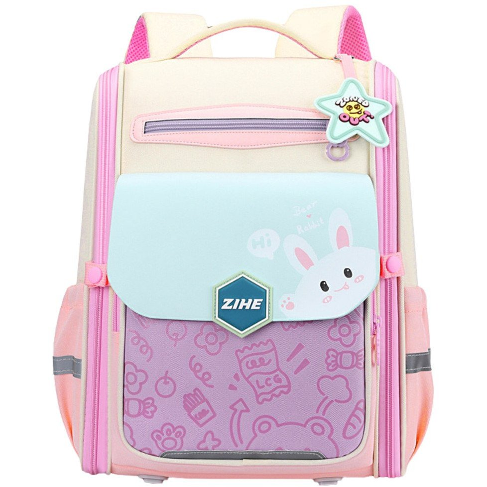 Iskolai Hátizsák Nyúl Mellpánttal Pasztell 21L (22009)