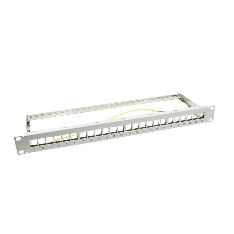 LogiLink Patch Panel 1U 24 Port árnyékolt szürke (NK4041) (NK4041)
