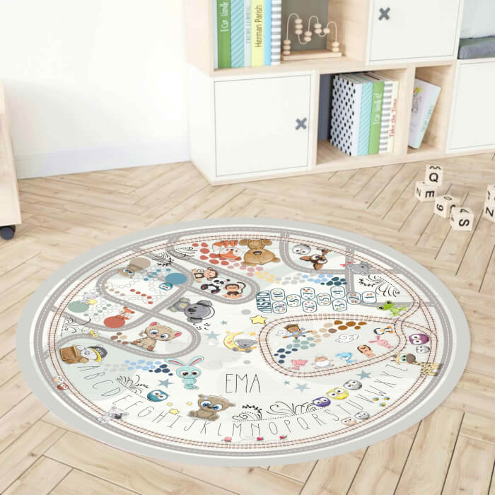 Játszószőnyegek gyerekeknek - Játszószőnyeg gyerekszobába utacskákkal és macikkal (1020p)