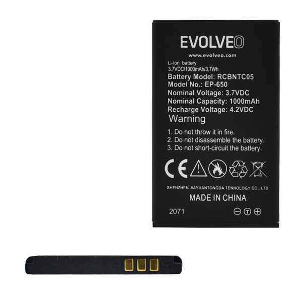 Evolveo akku 1000mAh LI-ION  EP-650 EasyPhone XD "Gigapack csomagolás" (SGM EP-650-BAT)