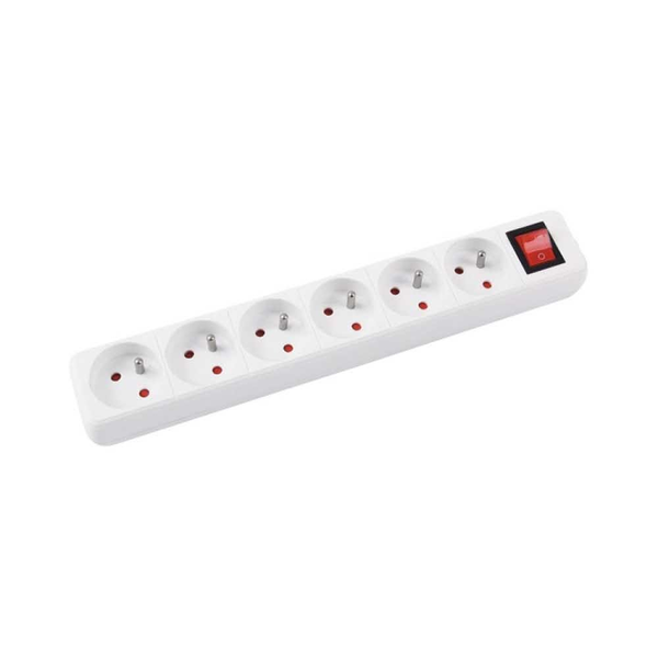 Listwa zasilająca Office Products przeciwprzepięciowa 6 gniazd 1.5 m biała (13116141-14)