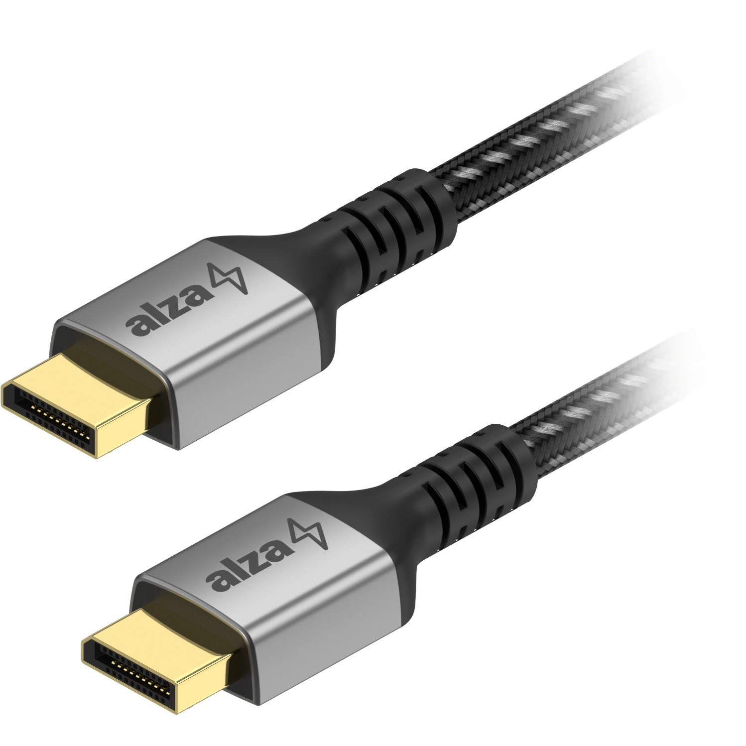 AlzaPower AluCore DisplayPort 1.4 8K 2m - fekete (APW-CBDP202)