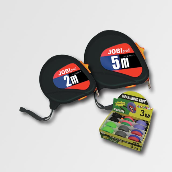 Gumírozott feltekerhető mérőszalag 3m /19mm JOBI