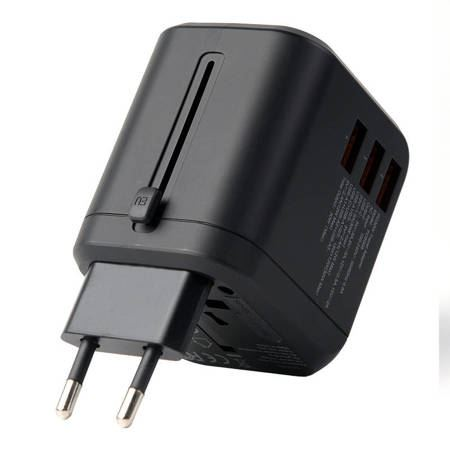 Choetech PD5008 utazó hálózati töltő 3xUSB-A 1xUSB-30W fekete (PD5008)