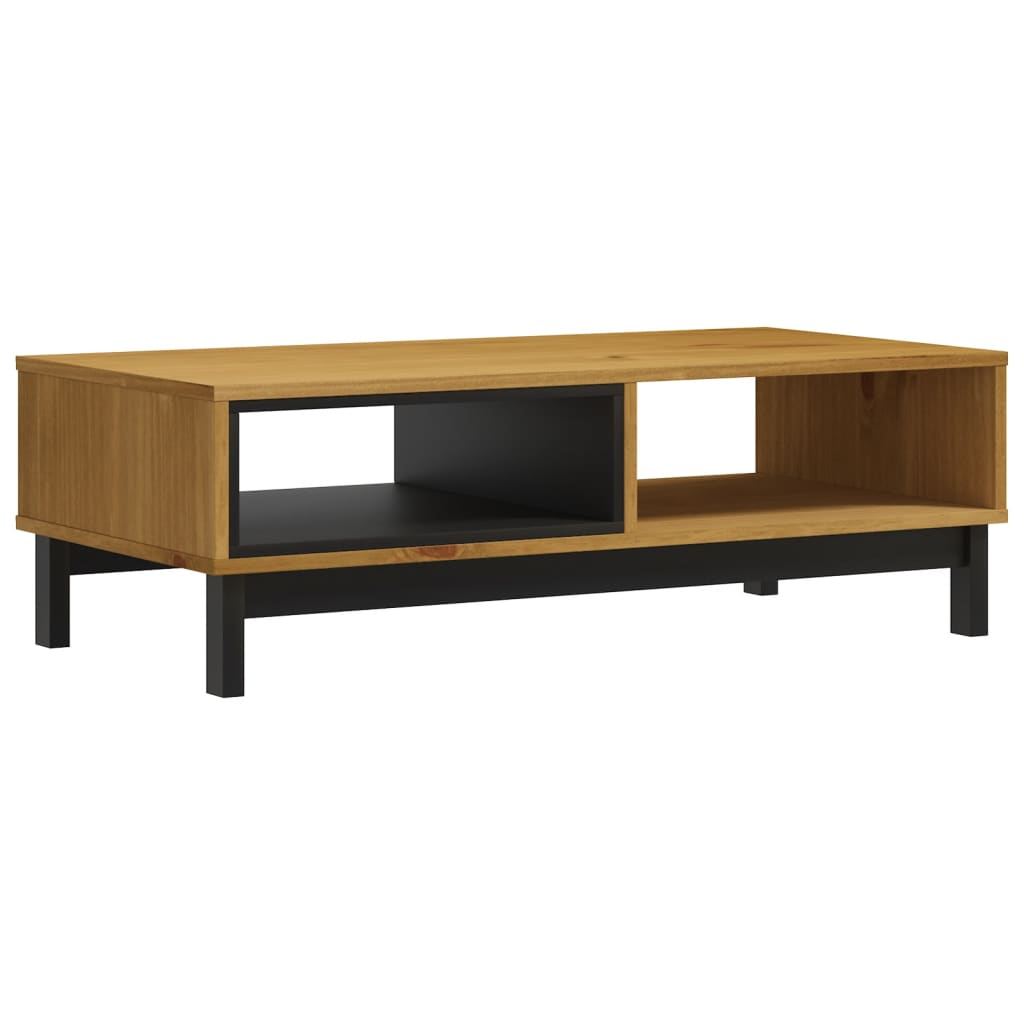 FLAM tömör fenyőfa dohányzóasztal 100 x 50 x 32,5 cm (357822)