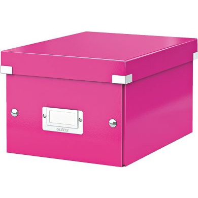 Leitz WOW Click&Store tárolódoboz, S méret, rózsaszín (10K262 W)