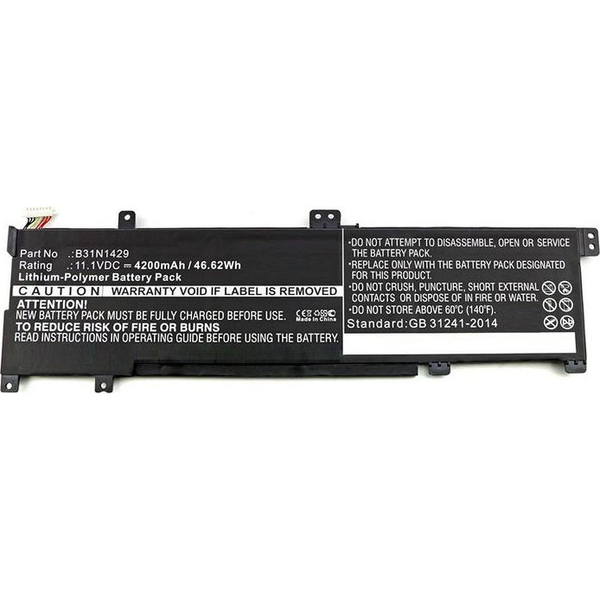 Bateria CoreParts do Asus A501C1-Z1-C10, A501LB5200, A501LX-DM023H, Vivobook A501L, Vivobook A501LX