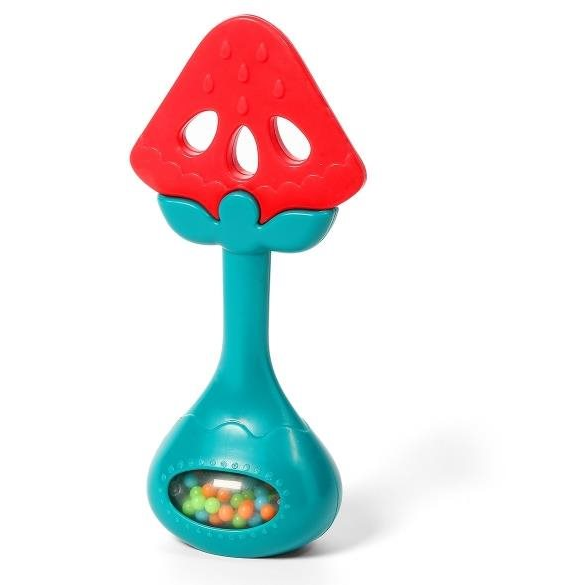 BabyOno csörgős rágóka, készségfejlesztő - görögdinnye (5901435410868)