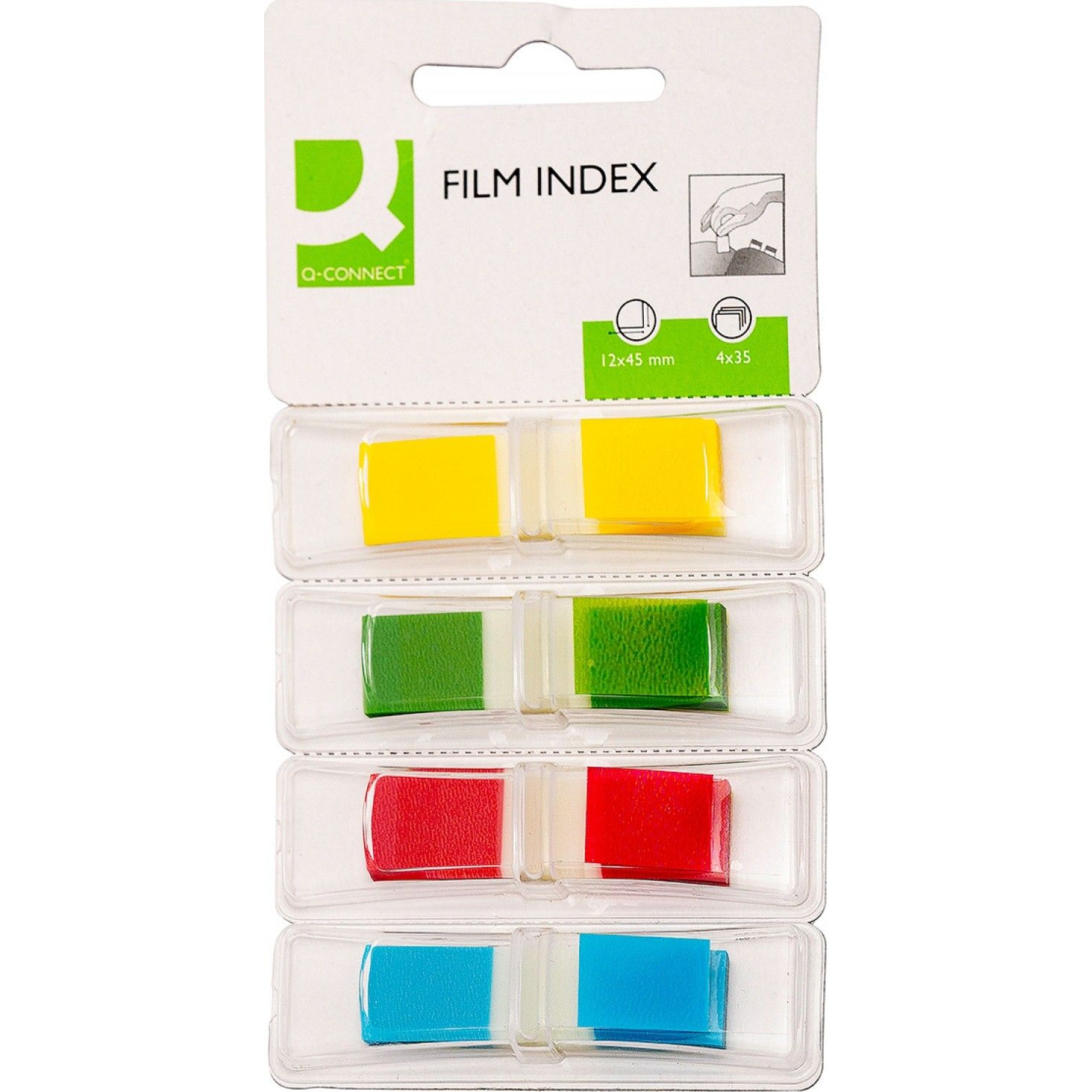 Banderitas Separadoras Q-connect Dispensador 4 Colores 36 Hojas Por Color