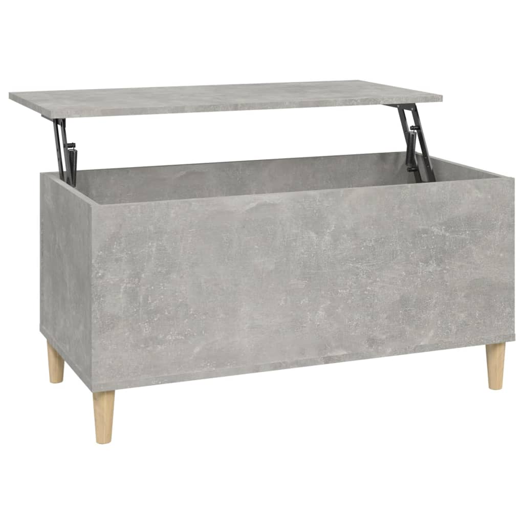 betonszürke szerelt fa dohányzóasztal 90x44,5x45 cm (819584)