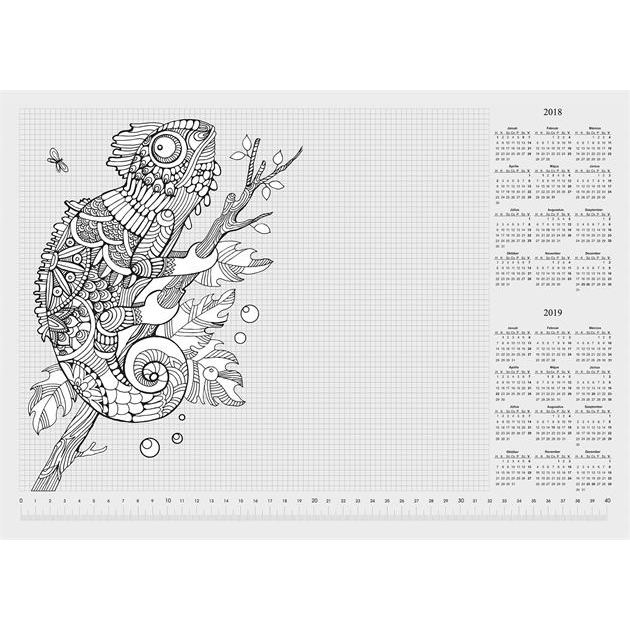 Panta Plast Könyökalátét heti tervezővel A3 - Virágos (0318-0068-99)