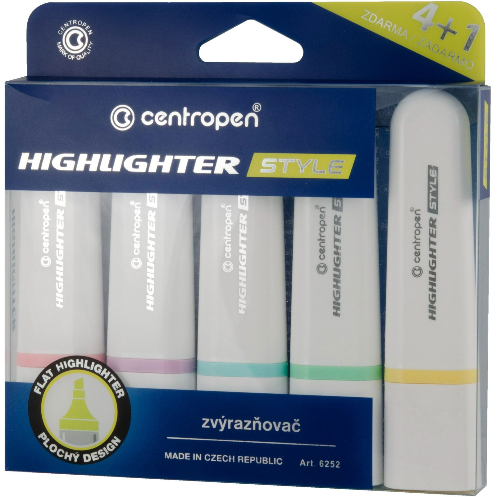 Centropen 6252/4+1 Soft Szövegkiemelő (8595013637760)