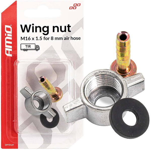 Nakrętka kompresora motylek m16 x 1.5 dla 8mm amio-04499