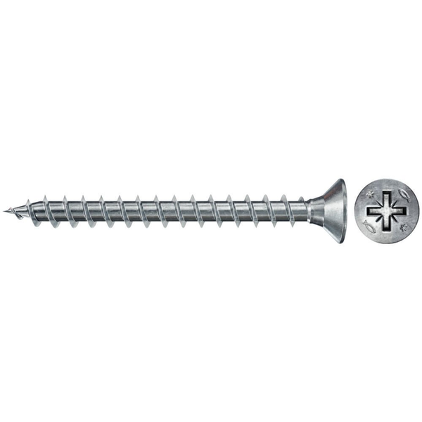 Spanplattenschraube Power-Fast II 3,0x25 Senkkopf PZ (100 Stück, Vollgewinde, verzinkt)