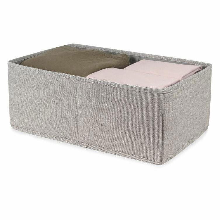 Compactor Oxford Tárolódoboz, 26×42×16,5 cm, poliészter, szürke-bézs (3370910116328)