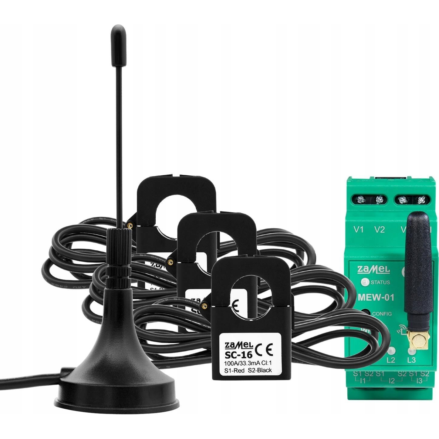 Zamel SPL10000031 Wi-Fi energiamonitor 3F+N 100A külső antennával (SPL10000031)