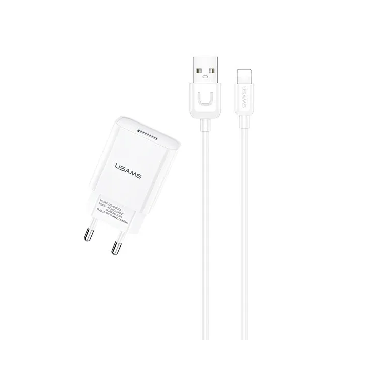 Usams T21 Hálózati Lightning töltő (5V / 2.1A) (USA000447)