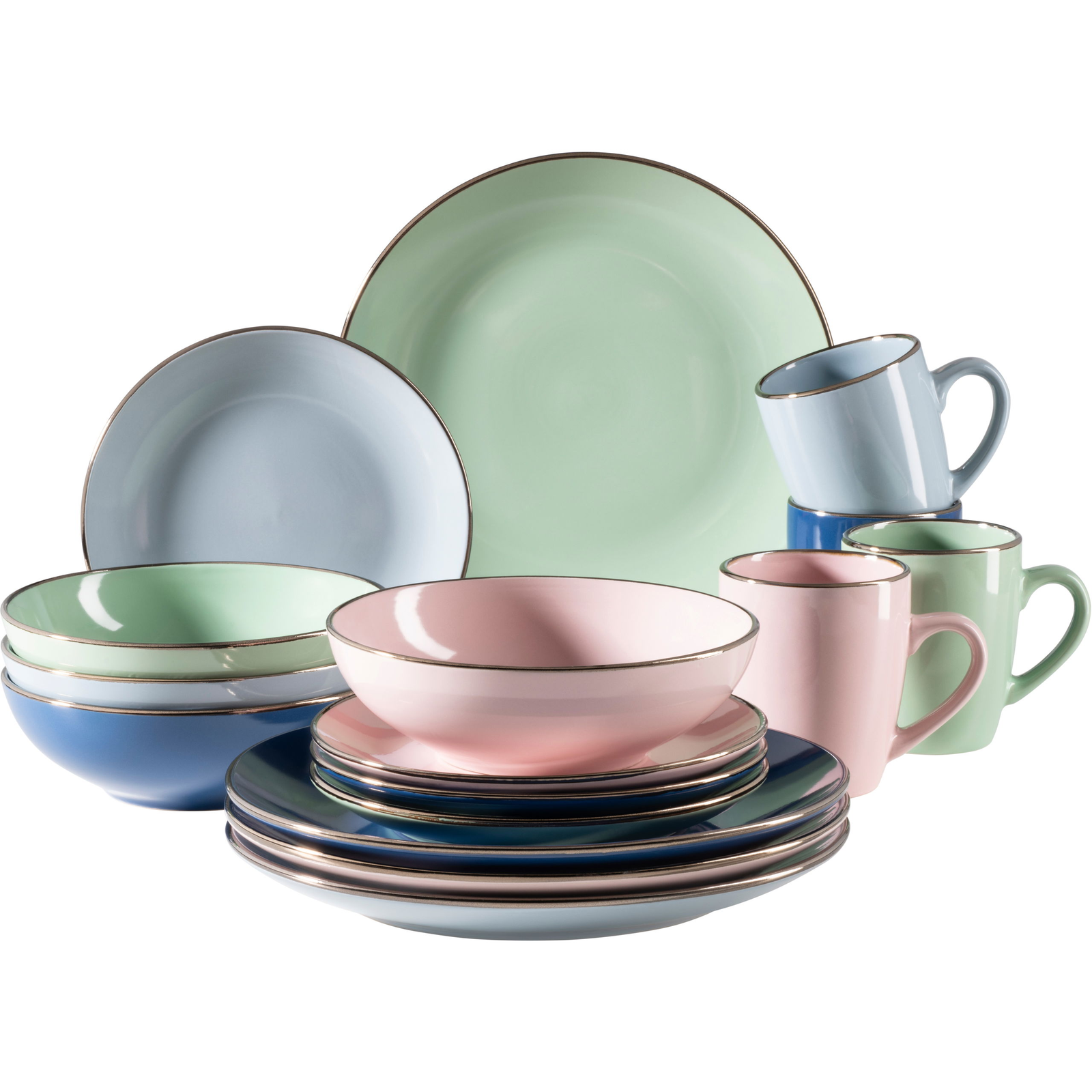 Mäser METALLIC RIM ASSORT Étkészlet 16 db (931870)