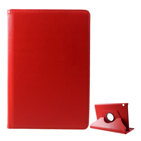 Tok álló, bőr hatású (FLIP, asztali tartó funkció, 360°-ban forgatható) PIROS [Huawei Mediapad T5 10 WIFI] (5996457836666)