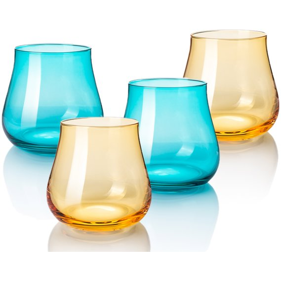 B.BOHEMIAN DION szett - 340 ml, Mix Blue and Yellow, 4 db (1009 340-M)