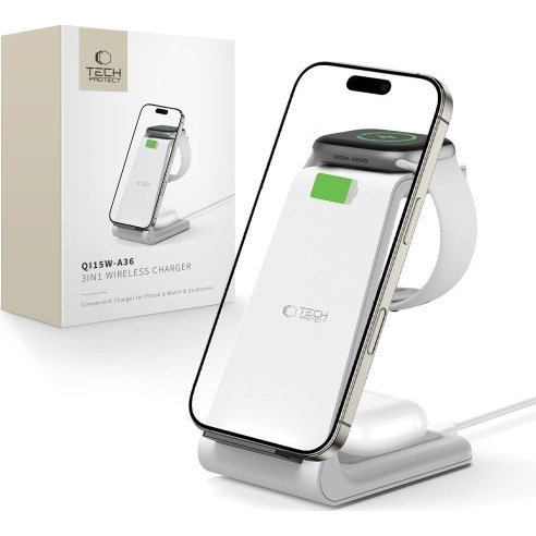 Indukční nabíječka Tech-protect 5906302372157 bílá